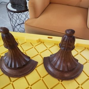 Two Brown Scounce made of wood in very good condition.